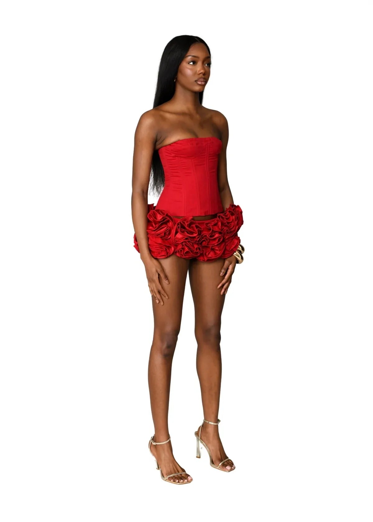 Red rosa corset
