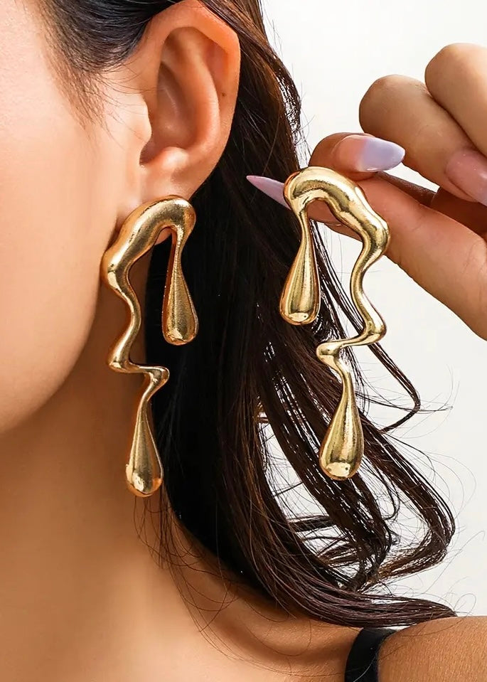 Silver stellar earrings