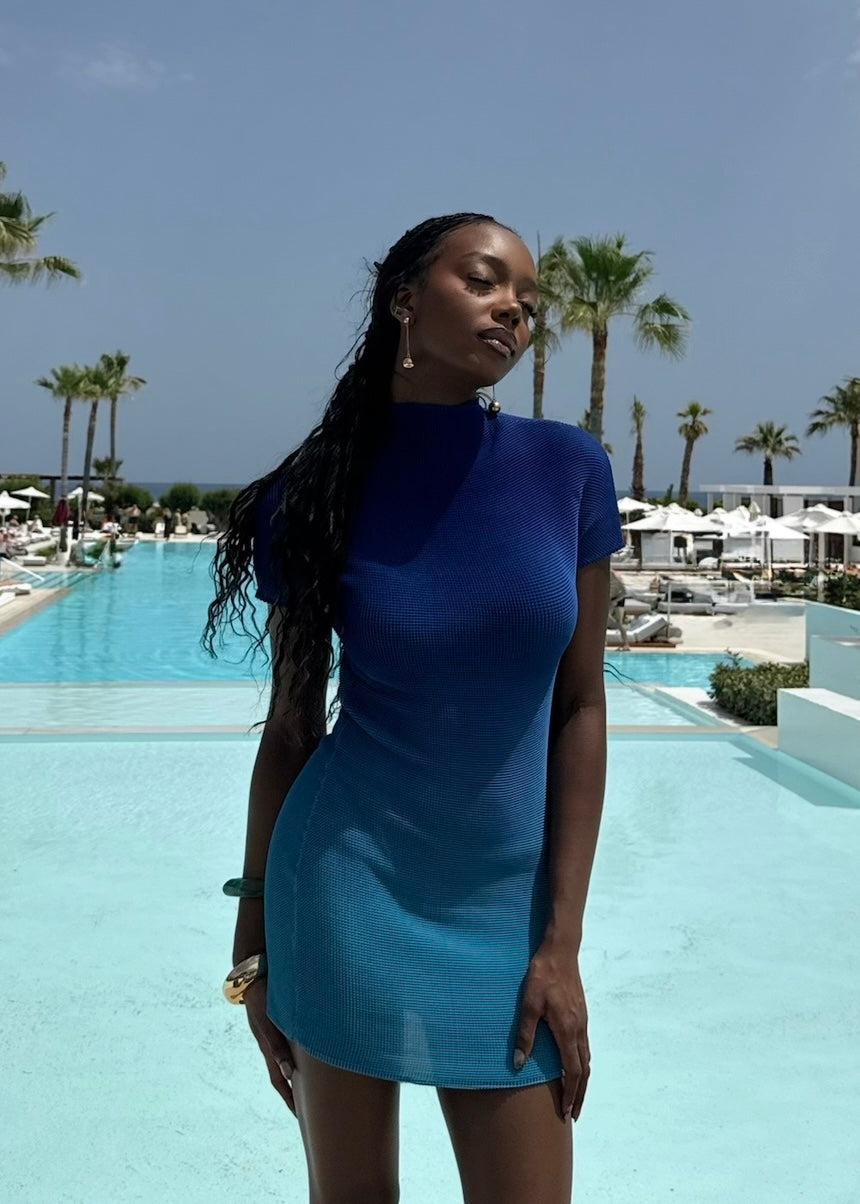 Blue water breeze dress