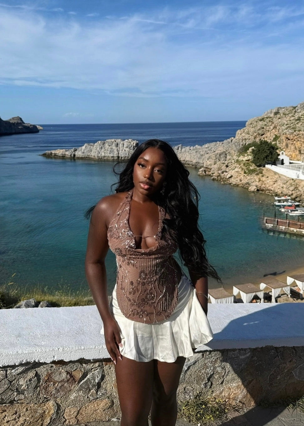 Brown zahara top