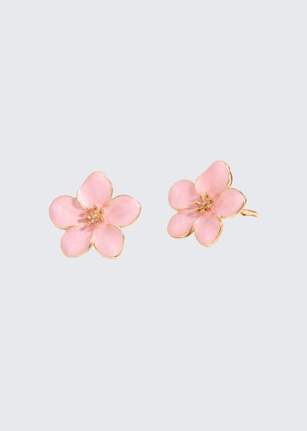 Pink petal earrings