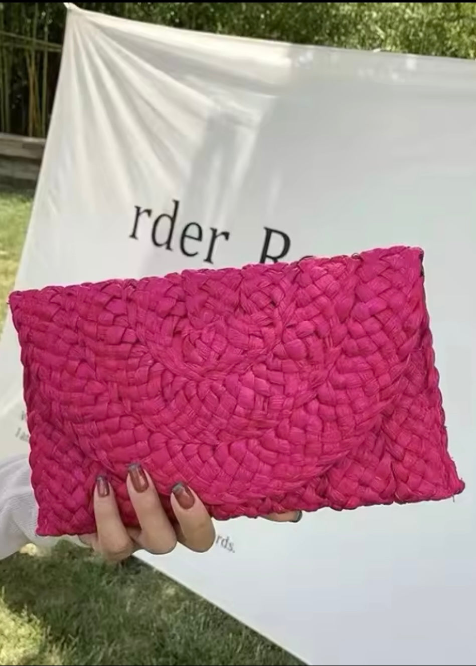 Orange isla clutch
