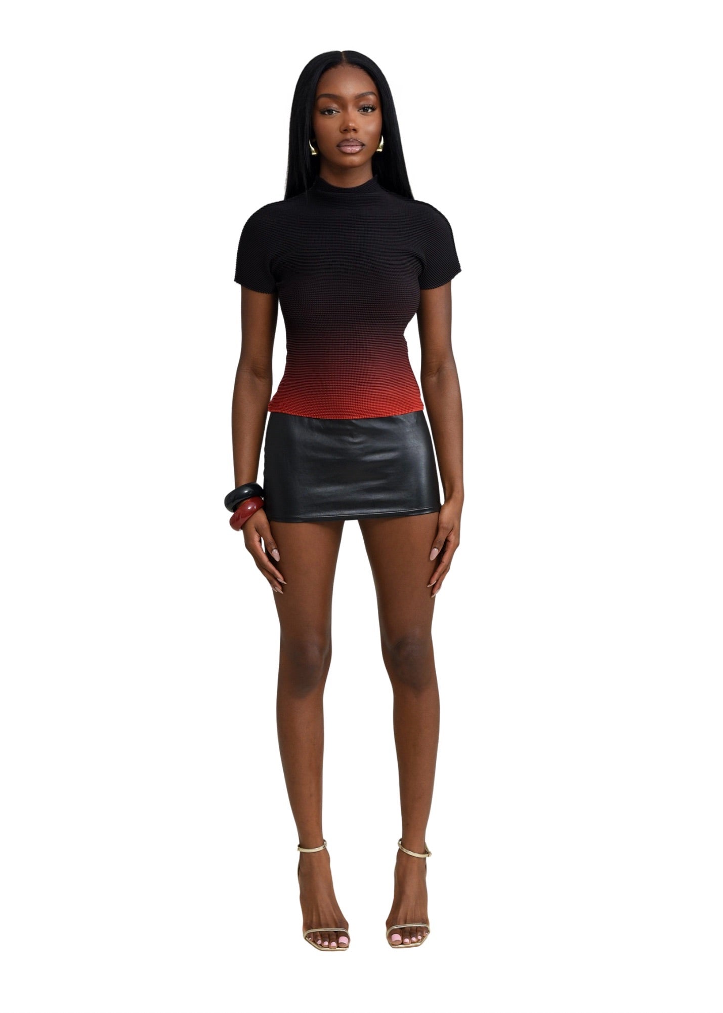 Dark mark short-sleeved top