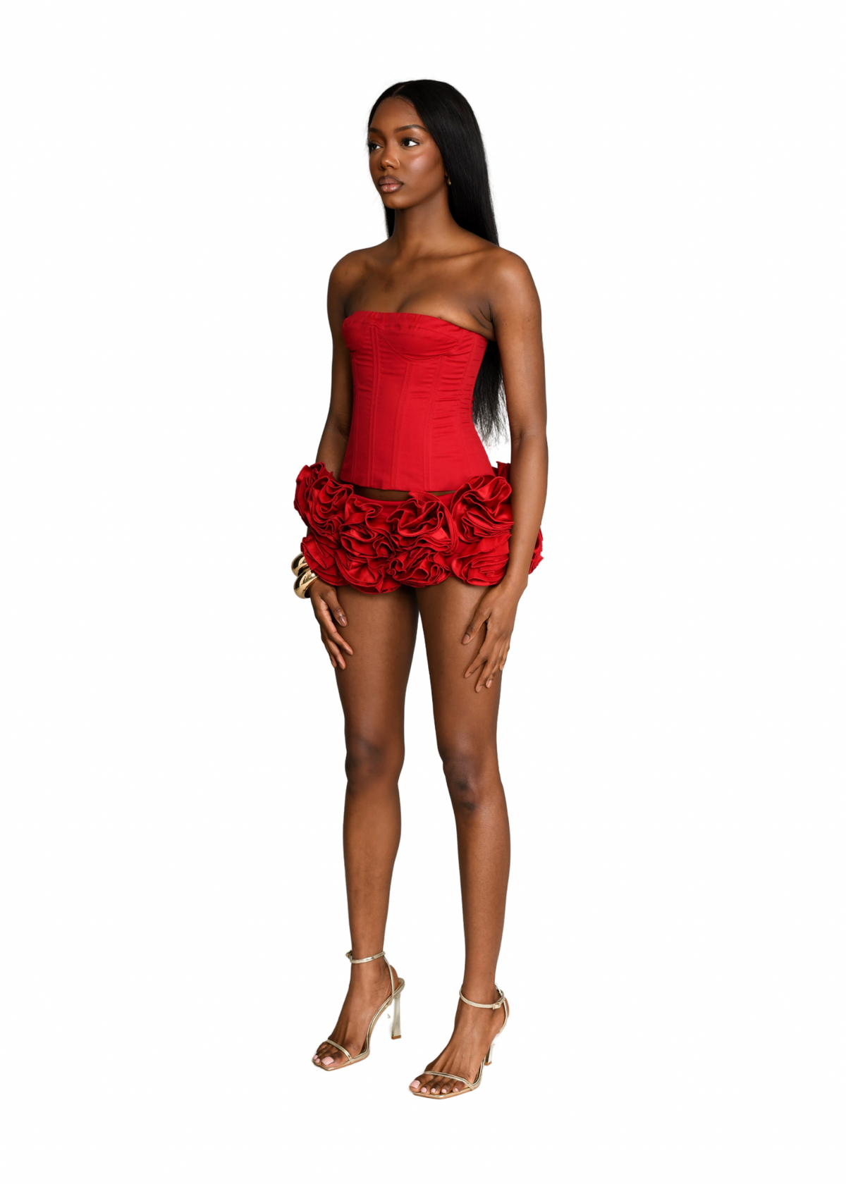 Women's Rosey Red Pullover & Skort Set