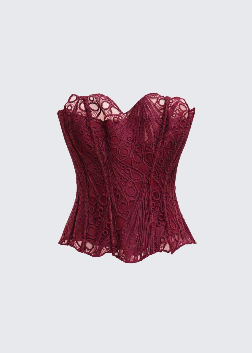 Burgundy Florence corset