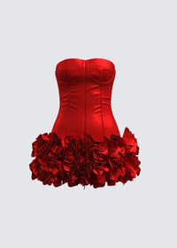 Red rosa dress