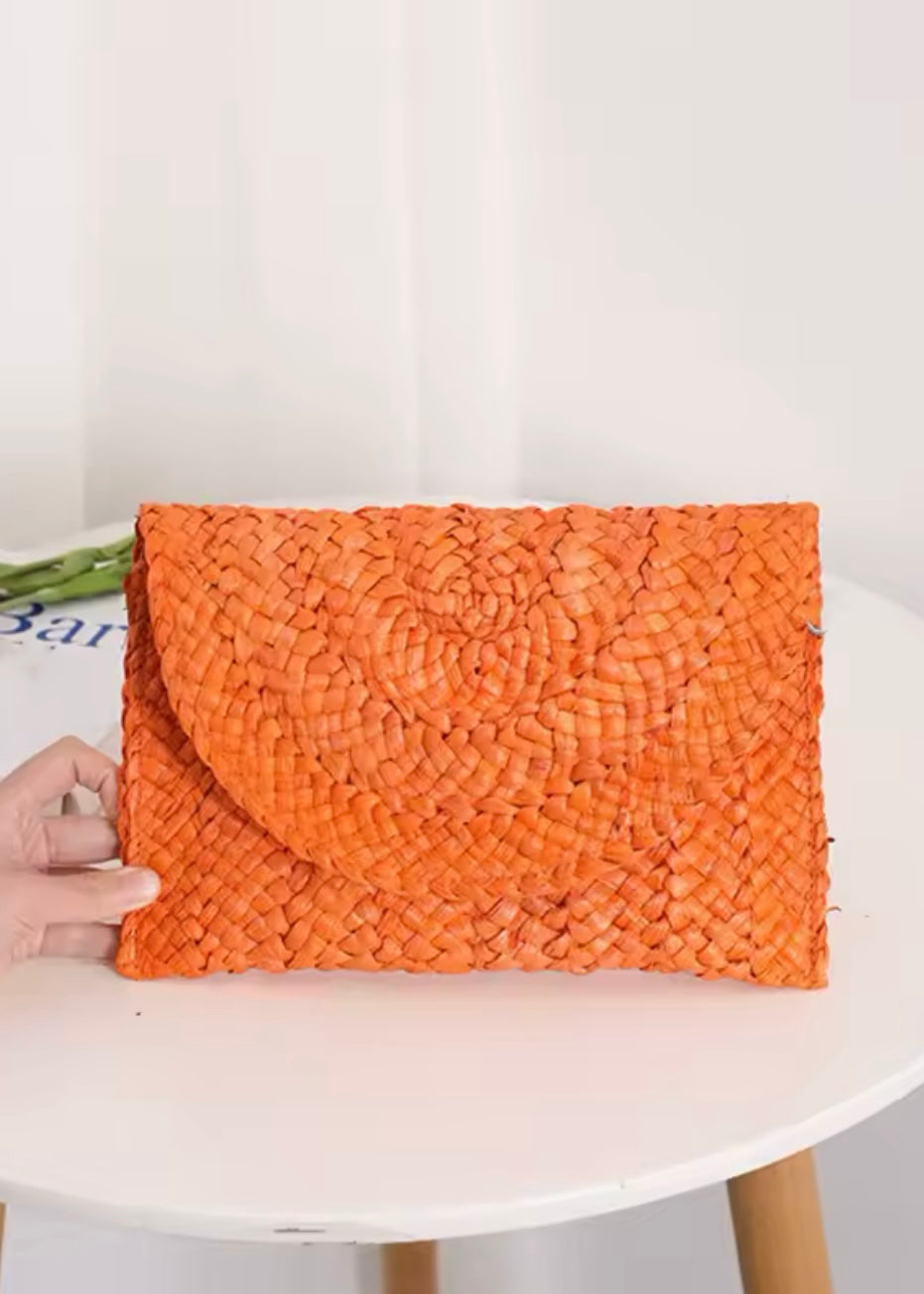 Orange isla clutch